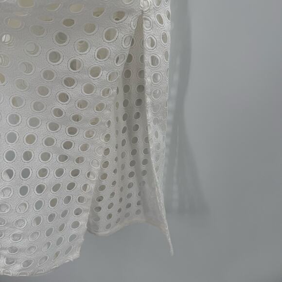 VINEET BAHL Anthropologie Dress SZ Petite Medium NWT Eyelet Halter Bridal White - Picture 12 of 16
